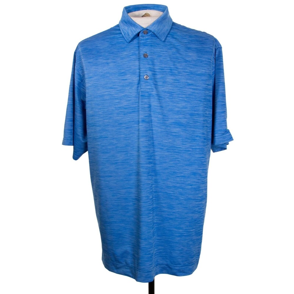 FootJoy Prodry Mens L Heather Blue Golf Polo Shirt
